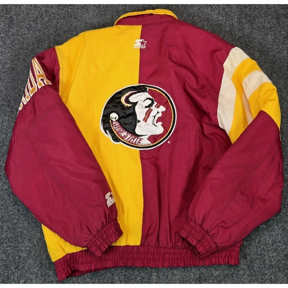 Vintage Starter Florida State Seminoles Jacket Mens Medium Red NCAA
